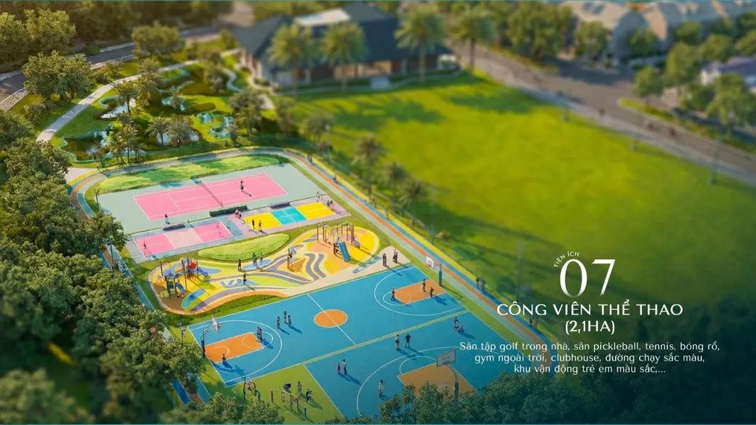 Công viên thể thao 2.1ha tại Vinhomes Pearl Bay