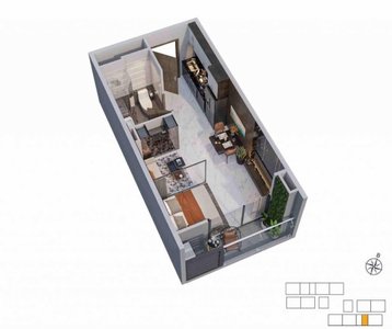 Ảnh 3D mẫu căn Studio