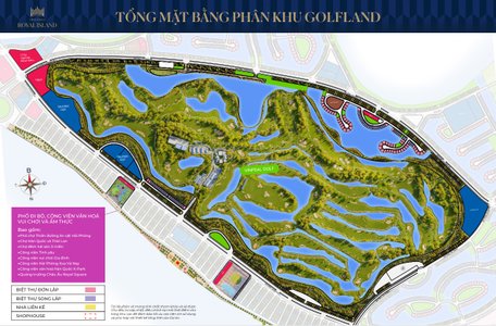 TỔNG MẶT BẰNG PHÂN KHU GOLF LAND