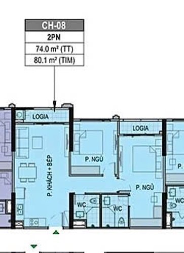 2 PN, Tòa PR2, khu Paris, Vinhomes Ocean Park