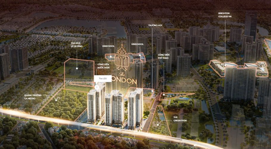 1 PN + 1, Tòa LD3, khu London, Vinhomes Ocean Park