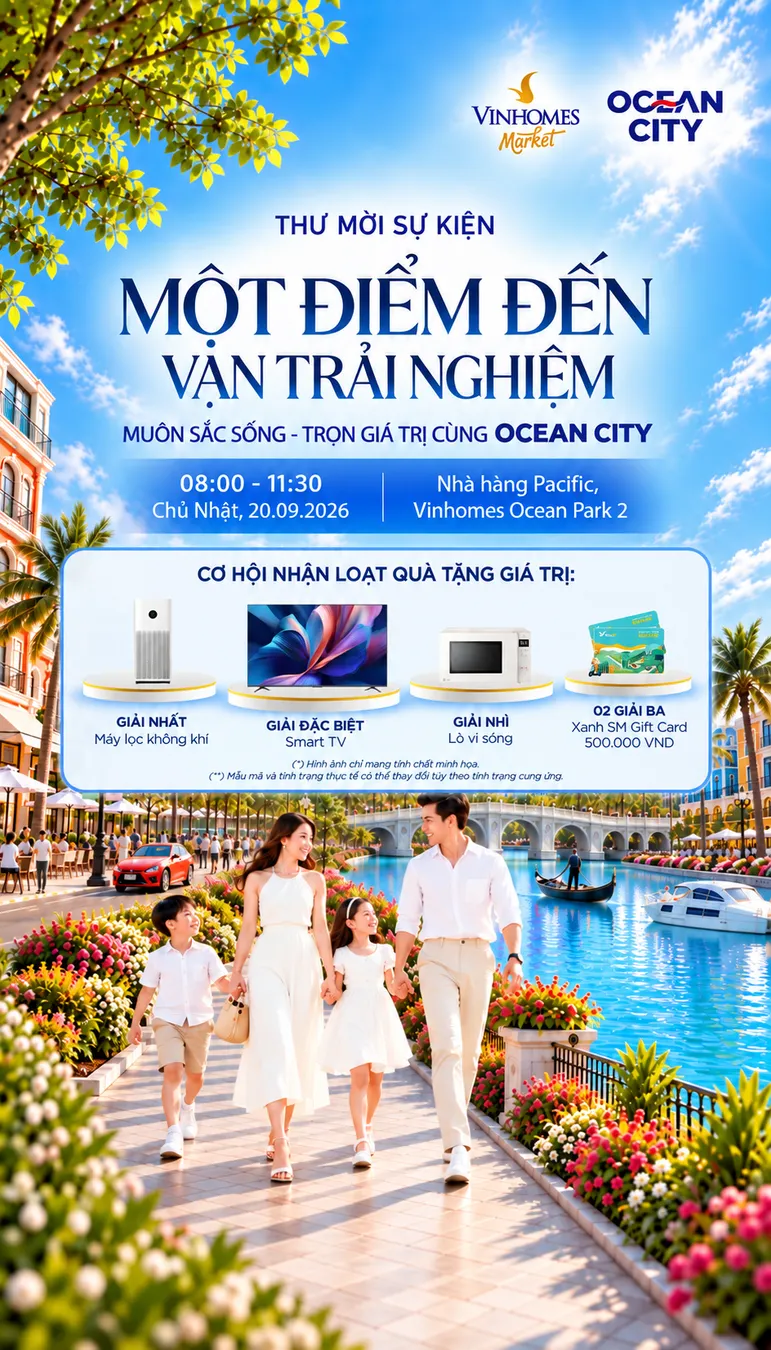 THƯ MỜI SỰ KIỆN: MỘT ĐIỂM ĐẾN - VẠN TRẢI NGHIỆM TẠI OCEAN CITY