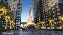 Hình ảnh phối cảnh tháp Eiffel