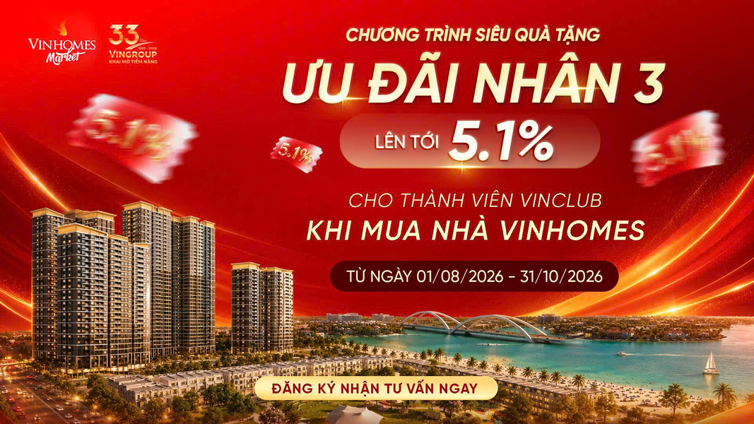 Chương Trình Siêu Quà Tặng Ưu Đãi Nhân 3: Đặc Quyền Vinclub Khi Mua Nhà Vinhomes