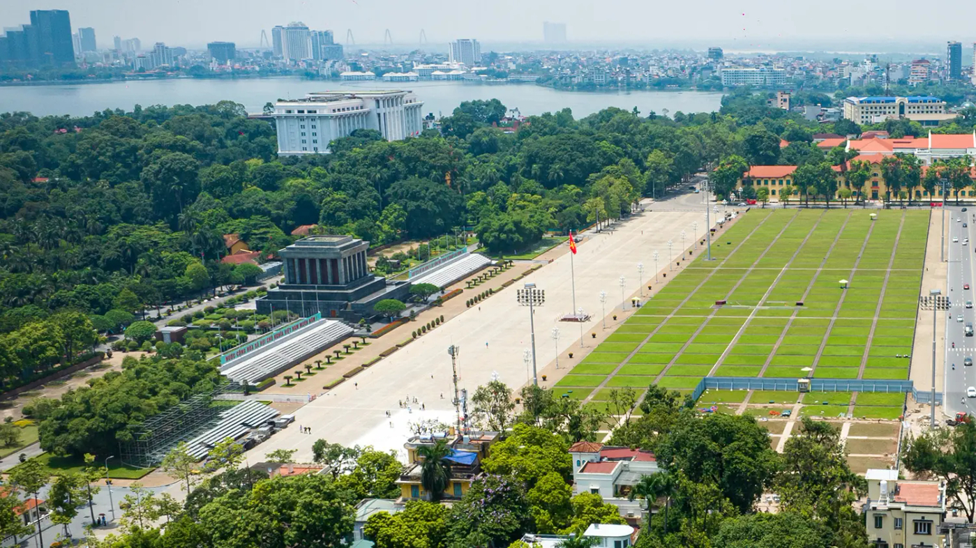 Quảng trường Ba Đình từ trên cao (Ảnh sưu tầm)