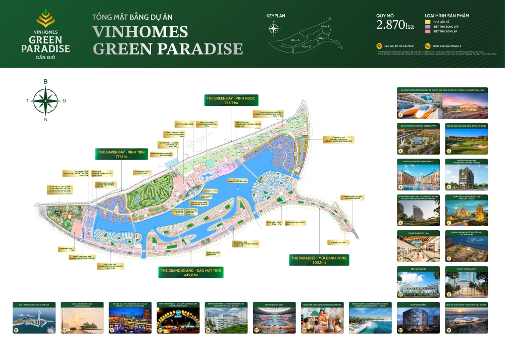 Tổng mặt bằng Vinhomes Green Paradise từ Vinhomes Market