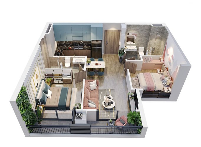 2 PN, Tòa LD2, khu London, Vinhomes Ocean Park