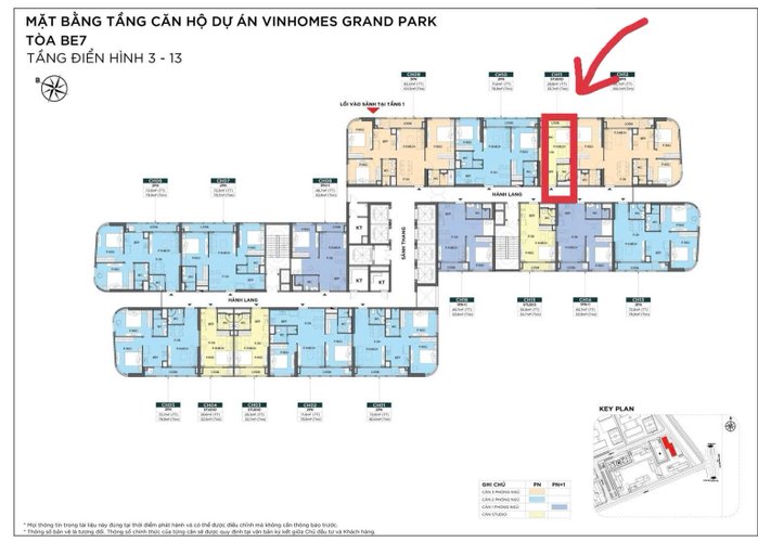 Studio, Tòa BE7, khu The Beverly, Vinhomes Grand Park