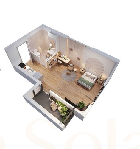 Studio, Tòa PR6, khu Paris, Vinhomes Ocean Park