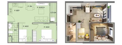 Layout mặt bằng căn