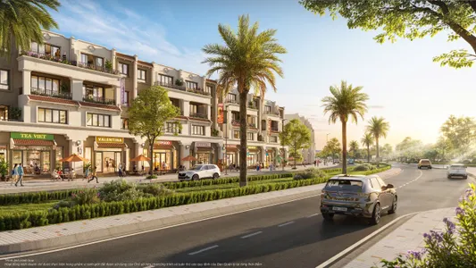 Phối cảnh Shophouse kiến trúc Đông Dương