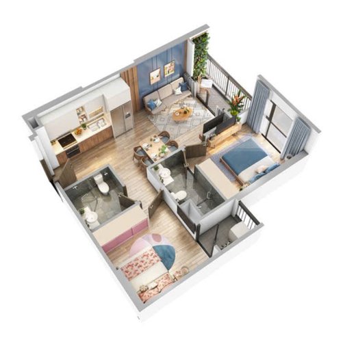 2 PN, Tòa LD3, khu London, Vinhomes Ocean Park