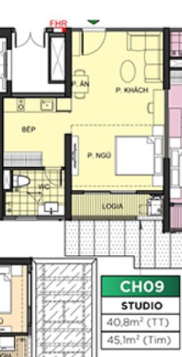 Studio, Tòa ZR2, khu The Zurich, Vinhomes Ocean Park