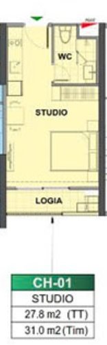 Studio, Tòa LD1, khu London, Vinhomes Ocean Park