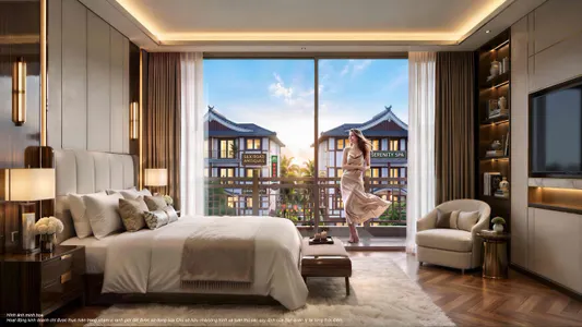 Phòng khách căn biệt thự mặt biển