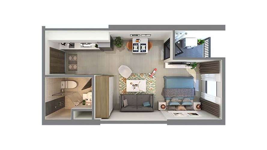 Studio, Tòa S2.18, khu The Sapphire 2, Vinhomes Ocean Park