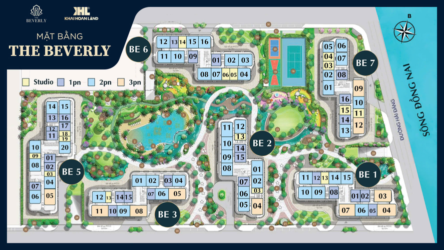 1 PN + 1, Tòa BE7, khu The Beverly, Vinhomes Grand Park