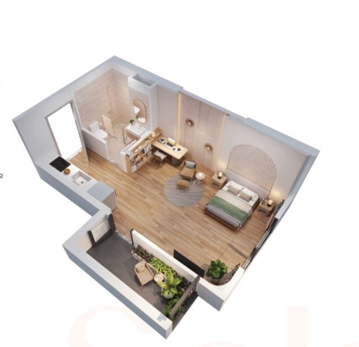 Studio, Tòa PR6, khu Paris, Vinhomes Ocean Park