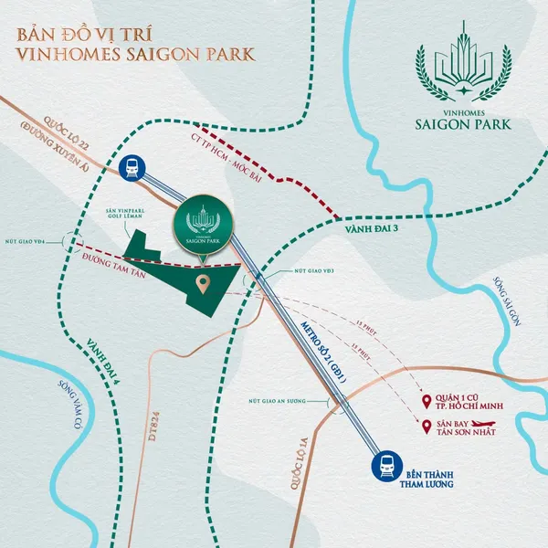 Vị Trí Vinhomes Sài Gòn Park Ở Đâu? 5 Lợi Thế Dẫn Đầu Tây Bắc TP.HCM