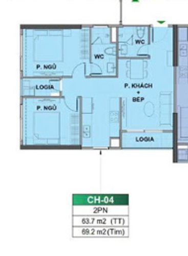 2 PN, Tòa LD1, khu London, Vinhomes Ocean Park