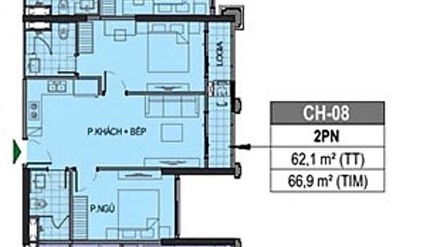 2 PN, Tòa PR3, khu Paris, Vinhomes Ocean Park