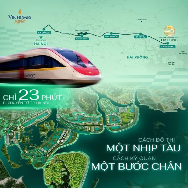 Tuyến Đường Sắt Cao Tốc Hà Nội - Quảng Ninh Chỉ Còn 23 Phút: Cú Hích Tỷ Đô Cho Vinhomes Global Gate Hạ Long