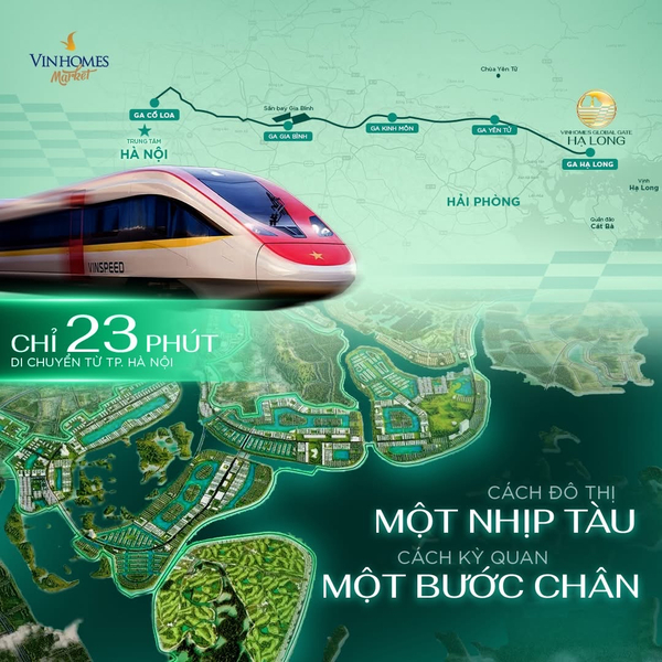 Tuyến Đường Sắt Cao Tốc Hà Nội - Quảng Ninh Chỉ Còn 23 Phút: Cú Hích Tỷ Đô Cho Vinhomes Global Gate Hạ Long
