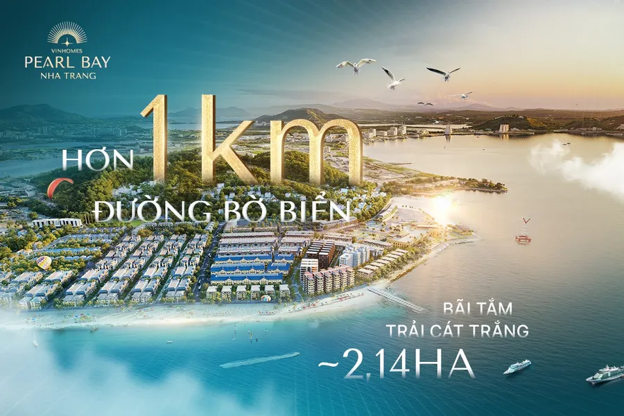 Vinhomes Pearl Bay sở hữu hơn 1km đường bờ biển 