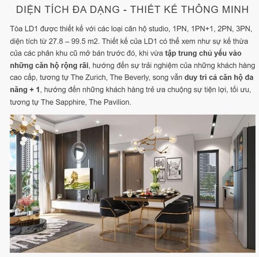 Studio, Tòa LD1, khu London, Vinhomes Ocean Park