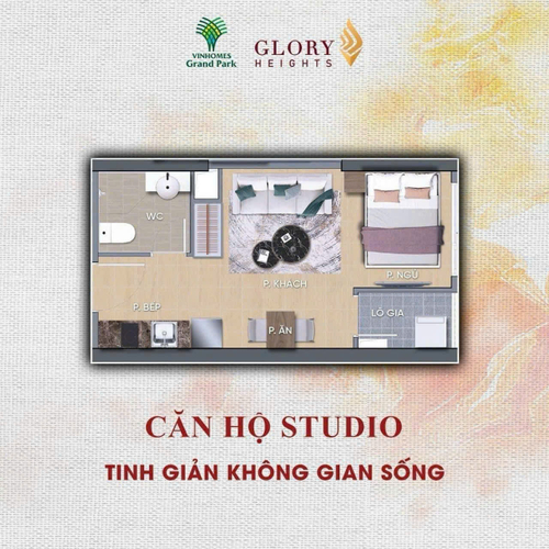 Studio, Tòa GH1, khu Glory Heights, Vinhomes Grand Park