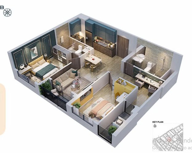 2 PN, Tòa BE3, khu The Beverly, Vinhomes Ocean Park