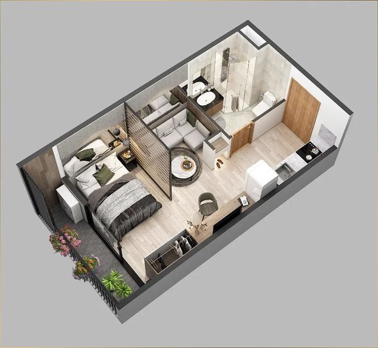 Studio, Tòa PR5, khu Paris, Vinhomes Ocean Park