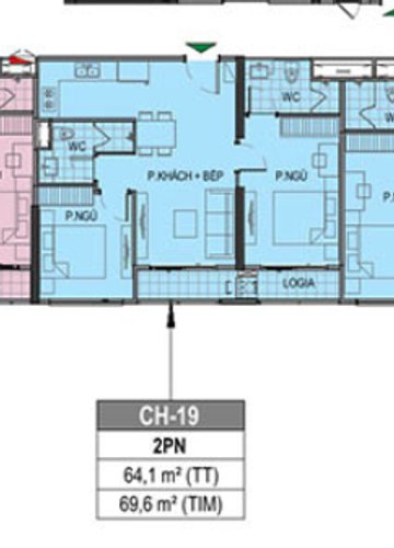 2 PN, Tòa PR3, khu Paris, Vinhomes Ocean Park
