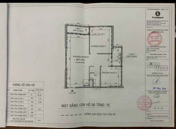 2 PN (1 Toilet), Tòa S5.02, khu The Rainbow, Vinhomes Grand Park