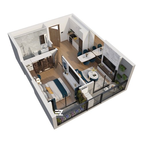 ZR12105, Căn hộ, Tòa , Phân khu The Zurich, Vinhomes Ocean Park