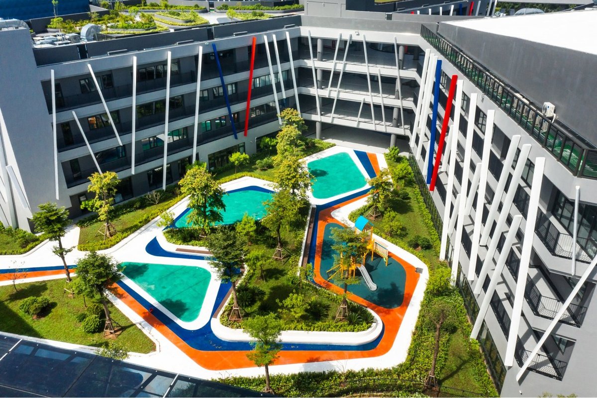 Khuôn viên nội khu trường Vinschool Ocean Park 2