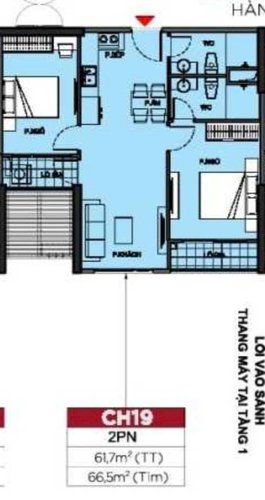 2 PN, Tòa S6.06, khu The Origami, Vinhomes Grand Park