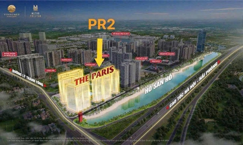 Studio, Tòa PR2, khu Paris, Vinhomes Ocean Park
